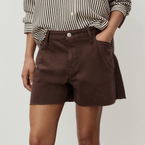 Mango Dark Brown Women's Shorts - Picture 1 of 1